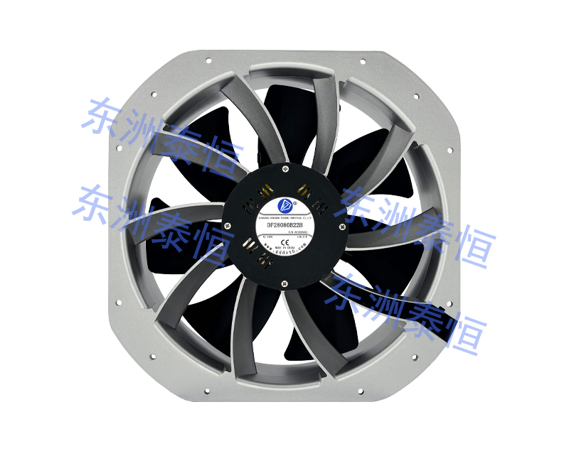 28080直流散热风扇24V48V直流无刷IP68防水双85储能充电桩工业风扇